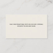 Visite Professionnel (PHOTO INSERT) UNISEX - Carte de vis (Dos)