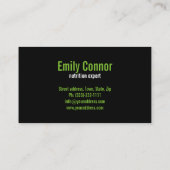 Visite Profil de femme noire et blanche Santé Carte verte (Dos)