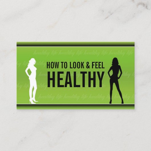 Visite Profil de femme noire et blanche Santé Carte verte (Devant)