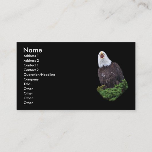 Visite profil ou carte de visite, aigle (Devant)