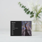 Visite profil ou carte de visite, anhinga (Debout devant)