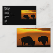 Visite profil ou carte de visite, bison (Devant / Derrière)