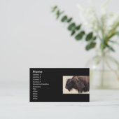 Visite profil ou carte de visite, bison (Debout devant)