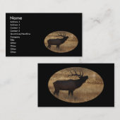 Visite profil ou carte de visite, bugle d'élans (Devant / Derrière)