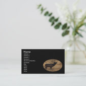 Visite profil ou carte de visite, bugle d'élans (Debout devant)