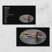 Visite profil ou carte de visite, castor (Devant / Derrière)