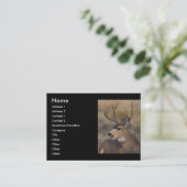 Visite profil ou carte de visite, cerf commun (Debout devant)