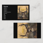 Visite profil ou carte de visite, cerf commun (Devant / Derrière)