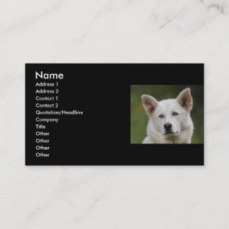 Visite profil ou carte de visite, chien