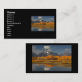 Visite profil ou carte de visite, courbure d'oxbow (Devant / Derrière)