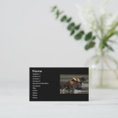 Visite profil ou carte de visite, éclaboussure d'orignaux (Debout devant)