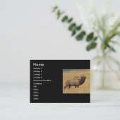 Visite profil ou carte de visite, élan (Debout devant)