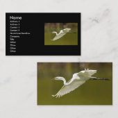 Visite profil ou carte de visite, héron (Devant / Derrière)