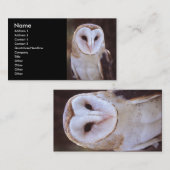 Visite profil ou carte de visite, hibou (Devant / Derrière)