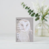 Visite profil ou carte de visite, hibou (Debout devant)