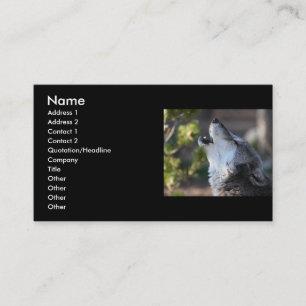 Visite profil ou carte de visite, loup