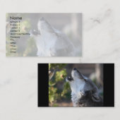 Visite profil ou carte de visite, loup (Devant / Derrière)