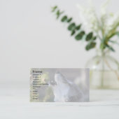 Visite profil ou carte de visite, loup (Debout devant)