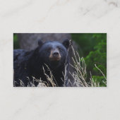 Visite profil ou carte de visite, ours noir (Dos)