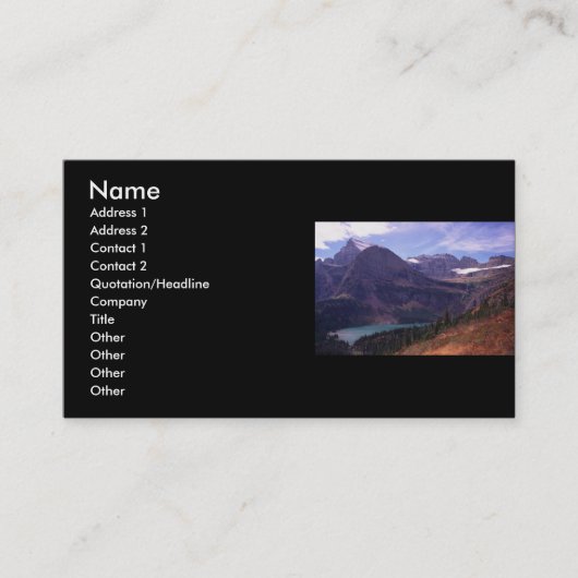 Visite profil ou carte de visite, paysage (Devant)