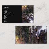 Visite profil ou carte de visite, paysage et cascade (Devant / Derrière)