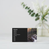 Visite profil ou carte de visite, paysage et cascade (Debout devant)