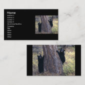 Visite profil ou carte de visite, petits animaux d'ours (Devant / Derrière)
