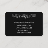 Visite Projet de carte noire professionnelle (Dos)