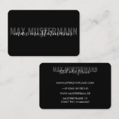 Visite Projet de carte noire professionnelle (Devant / Derrière)