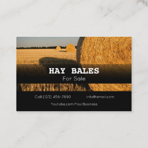 Visite Publicité Hay Bales À Vendre Entreprise Carte de v