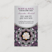 Visite Purple Silver Funky New Age Holistic Carte de visi (Dos)