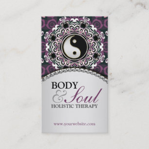 Visite Purple Silver Funky New Age Holistic Carte de visi