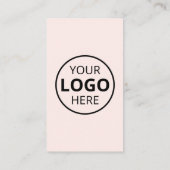 Visite QR Code Social Media Logo Blush Pink Carte de visi (Dos)