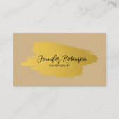 Visite QR code tonalité terrestre artsy or cadre carte de (Devant)