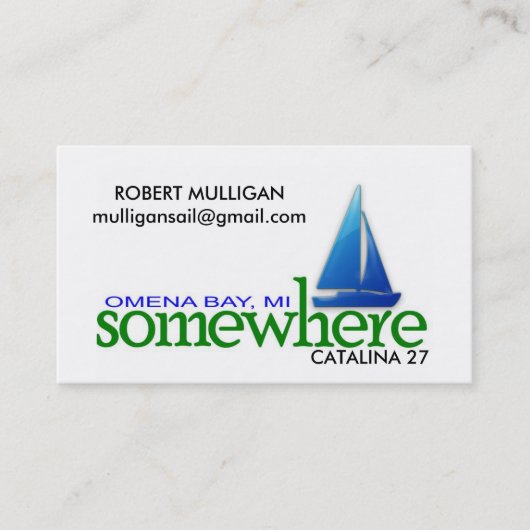 Visite QUELQUE PART carte - MULLIGAN de ROBERT (Devant)