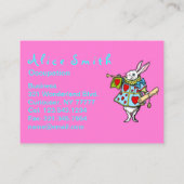 Visite Rabbit Alice au pays des merveilles - Carte de vis (Dos)