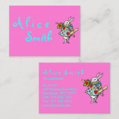 Visite Rabbit Alice au pays des merveilles - Carte de vis (Devant / Derrière)
