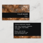 Visite Rayure "de cuivre" fondue de noir de carte de (Devant / Derrière)