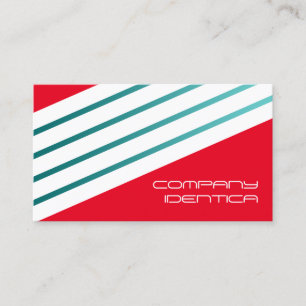Visite rayures de carte rétro rouge