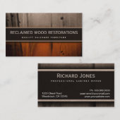 Visite Récupération du mobilier Restauration Carte de vis (Devant / Derrière)