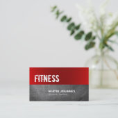 Visite Red Grey Chalkboard Personal Trainer Carte de visi (Debout devant)