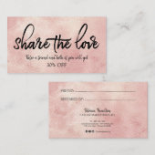 Visite Référez Une Carte De Référence À Un Ami Élégant Et (Devant / Derrière)