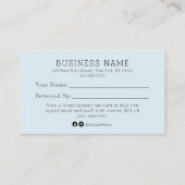 Visite Référez Une Carte De Référence De Salon D'Ami (Dos)