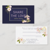 Visite Référez-vous une carte florale de client de salon (Devant / Derrière)