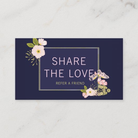 Visite Référez-vous une carte florale de client de salon (Devant)