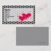 Visite Reine de carte de profil de coeurs (Devant / Derrière)