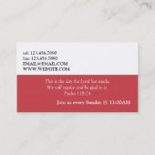 Visite Religion Pasteur chrétien Carte de christianisme (Dos)