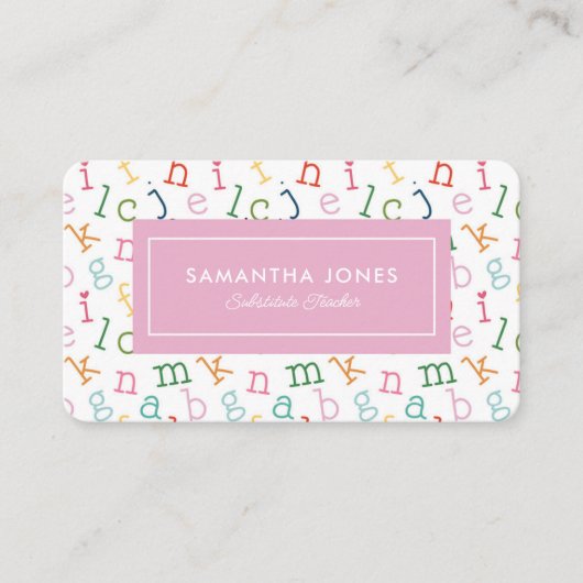 Visite Remplacer la carte d'appel de l'enseignant Coordon (Devant)