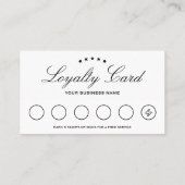 Visite Rendez-vous minimal propre carte de fidélité blanc (Dos)
