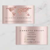 Visite Rendez-vous Mot Carte Agence de Voyage (Devant / Derrière)